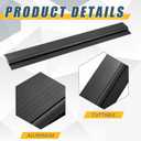 Blulu 36" Aluminum Exterior Door Threshold 4 9/16" Outdoor Swing Threshold Heavy Duty Adjustable Aluminum Door Sill Pan for Weatherproof & Easy Install for Residential/Commercial Use, Black (1 Pcs)