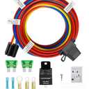 Electric Fuel Pump Relay Kit 12V Relay Bypass Switch Kit Fuel Pump Relay Wiring Harness Kit 60 Amp Waterproof Relay Kit Fit 12V System Heavy Duty Long Wires Universal Fit