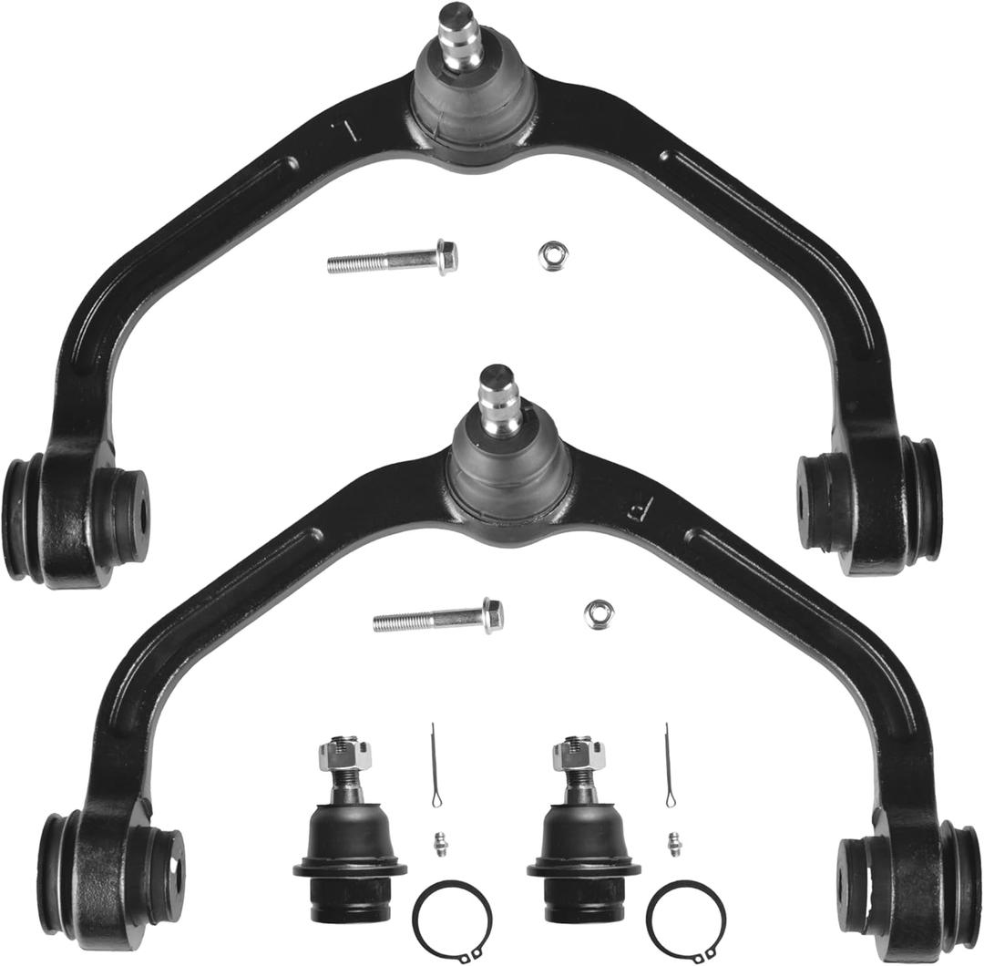 [Coil Spring Suspension] Front Upper Lower Suspension Kit Control Arm Ball Joint Fit for 1998-2008 Ford Ranger 1998-2010 Mazda B2300 B2500 B3000 B4000-4PCS