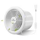 YUDEBAO 6 Inch Quiet Bathroom Exhaust Fan 110 CFM, Wall Mount Vent Fan with Plug for Kitchen, Pet Room, Attic, Garage Ventilation, White (APC15-3)