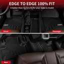LASFIT Floor Mats for Volvo XC60 2018-2026 (Not for PHEV & T8 Hybrid), All Weather Floor Liner TPE Custom Fit 1st & 2nd Row Rubber Car Mats for Volvo XC60 Automotive Accessories, Black