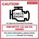 4X Oxygen O2 Sensor (Only fit 5.3L Engine) for 2003-2005 Chevrolet & GMC Silverado 1500 Suburban 1500 Avalanche 1500 Yukon XL 1500 Sierra 1500 Upstream + Downstream 12611127