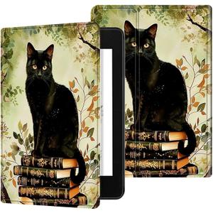 for Kindle Paperwhite 12th Generation 2024 7" & Kindle Colorsoft 12th Gen 2024 Signature Edition Case, Multiple Viewing Angles & Kickstand Back Case Drop Protection Smart Cover, Book Cat