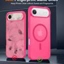 SPIDERCASE for iPhone Air Case, Magnetic Translucent Matte Case with 2PCS Tempered Glass Screen Protector Slim Phone Case for iPhone Air 6.5'', Hot Pink