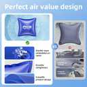 4 x 4 Ft Pool Pillows for Above Ground Pool, 0.5mm PVC Cold-Resistant Pool Pillow with Dual-Inflation Valve, Pool Cover Air Pillow with 65.6 Ft Rope for Supporting Pool Cover (1-Pack)