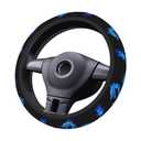 Dragon Blue Flames Steering Wheel Covers,Anti Slip Sweat Absorption Elasticity Car Accessories Steering Wheel Protector Universal 15 Inch for SUV Sedan Vans Trucks