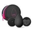 Beautyblender® | Besties Charcoal Blend & Cleanse 3-Piece Starter Set, Pro Black Makeup Sponge + Solid Charcoal Cleanser .558 oz + Silicone Scrub Mat + Travel Case, Made in USA, Vegan, Cruelty Free