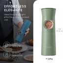 Flendy Gravity Electric Salt and Pepper Grinder Set Rechargeable, Automatic Salt and Pepper Grinder Set with USB C Charging Base, Gravity Salt and Pepper Shakers Set Electric
