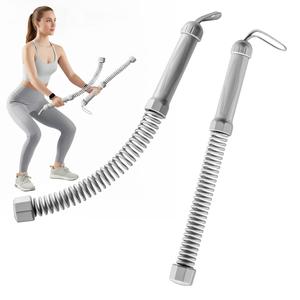 2PCS Weighted Ropeless Battle Ropes, 3.5 lbs in total, Heavy Duty Workout Rope for Home Gym with Training Poster, Portable Workout Rope for Strength Training, HIIT, Cardio, Non-Slip Grip, Fitness Equipment for Men & Women