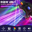 150W Moving Head DJ Lights, RGBW 4-in-1 LED 6 Arms Party Lights
Bee-Eye Stage Lighting Effects, Remote & Sound Activated & DMX512 Control, Strobe DJ Lights for Bar Wedding Disco