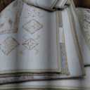 zesthome 9x12 Area Rugs,Stain Resistant Washable Rug,Ultra-Thin Rugs for Living Room,Bedroom,Non-Slip Backing Home Decor Large Area Rug (Cream/Beige,9'x12')