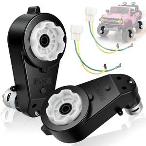 24V Powered Wheels Motor Upgrade RS555 High Speed 40000RPM Motor with Gearbox 2Pcs Replacement for Ride On Toys Compatible with 24 Volt Kids Electric Cars Powered Wheels Drive Engine