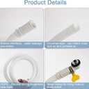 HOXHA 20 Ft Air Conditioner Drain Hose Kit Plastic Tubing for AC Condensate Flexible Drain Hose for Mini Split AC Portable AC Washer Dishwasher Faucet