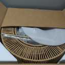 17.7Boho Rattan Chandelier for Dining Room, 4-Light Hand Woven Pendant Light Fixture Farmhouse Rustic Ceiling Hanging for Kitchen Island Bedroom Living Room Nursery Foyer, 17.7 Brown