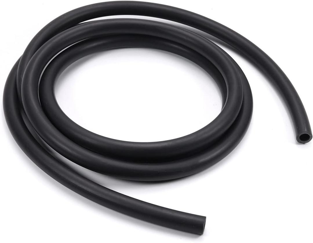Othmro 2Pcs NBR Plastic Soft Tube 8mm Inner Diameter 12mm Outer Diameter 1000mm Length NBR Tubing Plastic Tubing Round Plastic Pipe for Hardware Laboratory Carburetors Black