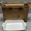 DOWAN Casserole Dish, 9x13 Ceramic Baking Dish, Large Lasagna Pan Deep for Oven, 4.2 Quarts Baking Pan with Handles, Oven Safe and Durable Bakeware for Lasagna, Home Decor, Wedding Gift, Soft White