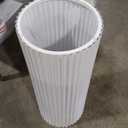 Deco 79 Metal Handmade Living Room Console Table Oval Table with Ribbed Legs, Entryway Table 47" x 19" x 30", White