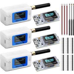 3 Set ESP32 LoRa V3 Development Board + N30 Protect Case Set - with 915MHz Antenna and SX1262 LoRa V3 Devices for Meshtastic Ar duino LoRawan IOT