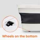 Superio Fold N' Go Mop Bucket with Wheels - Collapsible Cleaning Bucket, 10L, Portable Water Pail for Home, Car, and Outdoor Use
