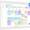 Digital Calendar, 15.6 Inch Wall Planner Electronic Calendar & Chore Chart, Smart Touchscreen Interactive Display for Family Schedules, Great for Organizing Your Routines, Wall & Desk Mountable (White). Wall mount is absent