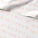 Kids Queen Size Pink Dots Bed Sheets - 4 Piece Kids Pink Dots Sheet Set - Spotty Patterned Bedding - Soft & Cozy - Breathable & Machine Washable - Easy-Care Bed Set for Boys, Girls, Teens and Toddlers