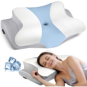 Cervical Neck Pillow for Pain Relief - Ergonomic Pillow Side Sleeper Pillow for Sleeping, Orthopedic Memory Foam Pillow for Neck Support, Contour Cervical Pillow Bed Pillow for Back Stomach Sleepers