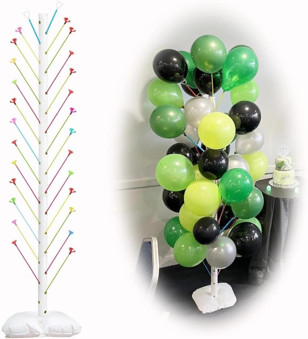 Balloon Stand Kit, Free Adjustable Balloon Tower Stand with Base, Balloon Column Kit for Birthday, Wedding, Baby Shower, Graduation Party and Halloween Decoration