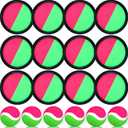 Charniol Kids Toys Toss and Catch Game Set Beach Game Outdoor Ball Sports Games Toss and Catch Ball Nylon Toys for Kids Adults (Pink, Green, Black,12 Paddles 6 Balls)