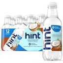 Hint Fruit-Infused Bottled Water, Coconut - Sugar Free Flavored Water with Zero Calories, Naturally Flavored, and No Artificial Sweeteners - 16 Fl Oz (Pack of 12) (EXP 04/10/27)
