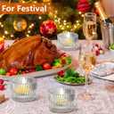 JOYIT Clear Votive Candle Holders Bulk Set of 24, Tealight Candle Holder for Wedding Table Centerpiece, Glass Small Candle Holders for Birthday Party, Valentine's Day, Home Decor (2''X 1.4'')