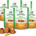 Greenies Pill Pockets for Dogs Large Size, Dog Treat Pouch for Capsule Medication, Chicken Flavor, (6) 7.9 oz. Pouches (EXP 12/16/26)