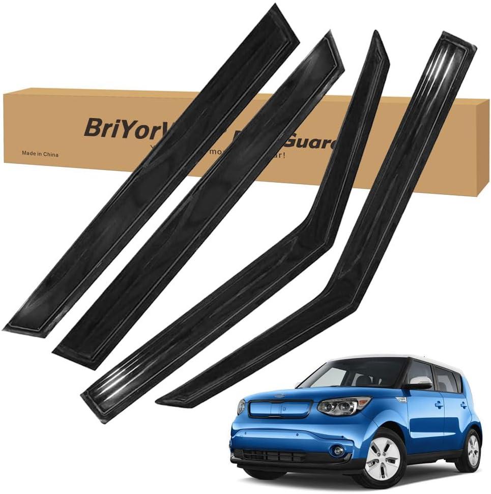 Vent Shades Rain Guards for Kia Soul 2014 2015 2016 2017 2018 2019 Accessories, for Kia Soul Window Deflectors Window Visors