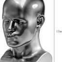 Peohud Male Mannequin Head, Professional Manikin Head, Bald Training Head for Display Wigs, Hats, Sunglasses, Headphone