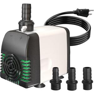 Submersible Water Pump - 800GPH 45W Pond Pumps Ultra-Quiet with Auto Shut-Off & Adjustable Flow Rate for Fountains, Hydroponics, Ponds, Aquariums, and More