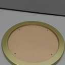 Round Photo Frame Wooden Wall Hanging Picture Frames for Home Office Wall Decor (Gold, 8 inch)