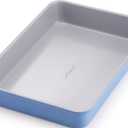 LeGourmet Nonstick Rectangle Baking Pan 9x13 Inch, Ceramic Coating, Non-Toxic, Rust Resistant Aluminized Steel, Perfect Baking Dish for Brownie Cake, Roasting, Lasagna - Cyan