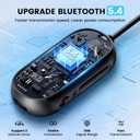 Dual Link Airplane Bluetooth 5.4 Transmitter & Receiver 2-in-1 Bluetooth Adapter Airplane Travel Essentials Wireless Receiver 3.5MM AUX Jack Adapter on Flight/TV/Car Stereo/Gym