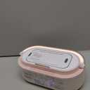 COLSUR Bluetooth Speaker with Wireless Charger, FM Radio, Dimmable LED Night Light, Dual Wireless Speakers, 2500mAh Portable Speaker for Home Decoration, Bedroom, Office, Gift (Pink)