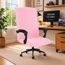 Elastic Computer Chair Cover with Durable Zipper - Protective Removable Washable Universal Office Desk Chair Seat Slip Cover - Stretchy Soft Anti-dust Desk Chair Seat Protector for Dogs, Cats, Pets