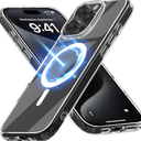 KOQQQ Compatible with iPhone 16 Pro Case, Built for MagSafe, Crystal Clear Not Yellowing, Military Grade Drop Protection, Scratch-Resistant Back, Magnetic Case for 16 Pro (2024) 3 Pack