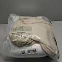 Outdoor Chair Cushions, Fade-Resistant & Water-Resistant, D Shaped Patio Furniture Seat Chair Pads Replacement with Ties, Non-Slip Bottom, Removable Cover, Set of 6, 18.5 x 16 Inch, Beige