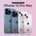 for iPhone 13 Pro Max Case with Card Holder,Credit Card Slot Protective Wallet Case - Grey