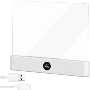 Smart Flat Book Lights for Reading at Night, Eye Caring Clear Panel Flat Book Light, Rechargeable Clear Full Page Panel Books Lamp with 3 Colors and Timer, for Home Bedroom School Dorm