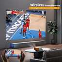 PVO Mini Projector WiFi Portable Movie Projector 1080P, Phone Screen Can Be Mirrored to Video Projectors via WiFi, Compatible with Smartphone/Tablet/Laptop/TV Stick/PS/Type-C/USB Drive
