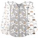 Yoofoss Baby Sleep Sack 6-12 Months Wearable Blanket for Babies 100% Organic Cotton 2-Way Zipper TOG 0.5 Toddler Sleeping Sack 3 Pack, Comfy Lightweight Sleep Sacks