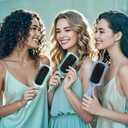 Curl Defining Brush, Curly Hair Brush Products for Effortlessly Detangling Shaping and Styling Women's Men's Curls on All Wet or Dry Hair Types, Reduces Frizz (Purple 1PC)