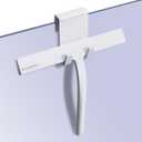 Shower Squeegee 9" with Silicone Hook - All Purpose Squeegee for Shower Glass Door Mirrors Bathroom Tiles Car Windows Glass Door Blade Showers - White
