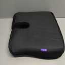 Cushion Lab Patented Pressure Relief Seat Cushion for Long Sitting Hours on Office & Home Chair - Extra-Dense Memory Foam for Soft Support. Car Pad for Hip, Tailbone, Coccyx, Sciatica - Black