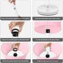 Floor Lamp, Standing Lamp, Short Floor Lamps with Pink Lampshade, 59" Tall Lamps for Bedroom, Foot Switch, Simple Corner Pole Lamp for Kids Room, Girls Room, Living Rooms, Office(NO Bulb, E26 Base)
