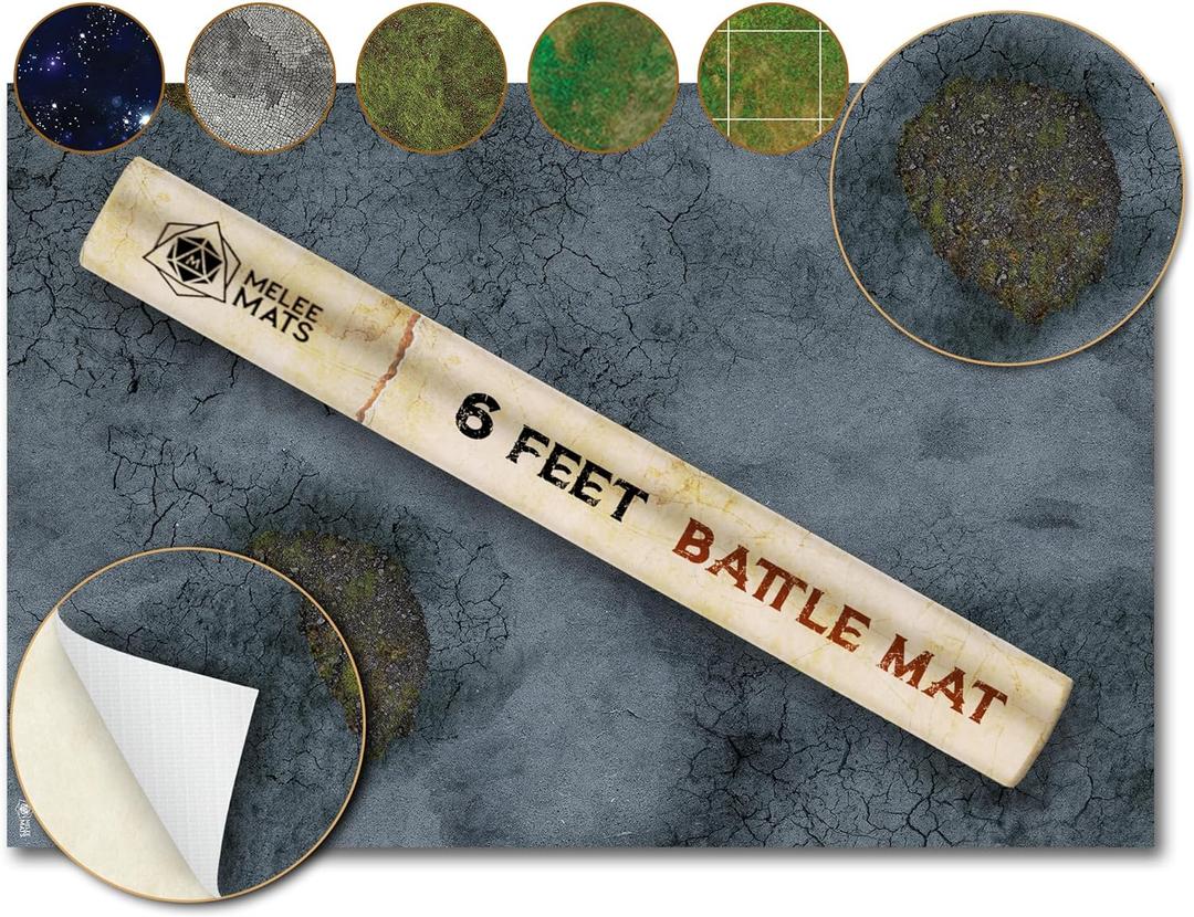 Battle Game Mat for DND - [48" x 72"] Wargaming Tabletop Map - Gaming Board for Warhammer 40k, Dungeons and Dragons, Wargame RPG - Vinyl Gaming Frontline Terrain (48x72, Road Decay)